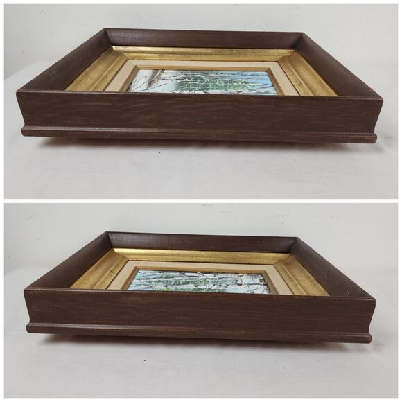 Birch Tree Oil Painting Northwoods Snowy Forest Winter Woods Aspen Pine Fir Snow - Picture 9 of 12